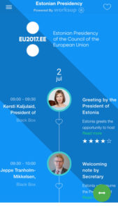 Event Agenda, at event app Worksup